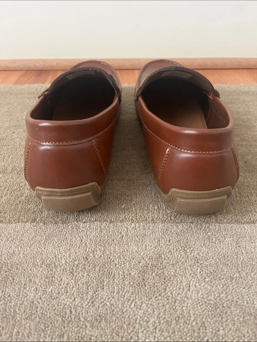 Steve Madden Brown Leather Bit Slip-On Loafers